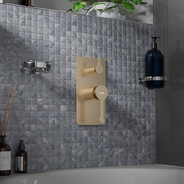 LussoVita Shower/Bath Mixer with Diverter - Matt Gold