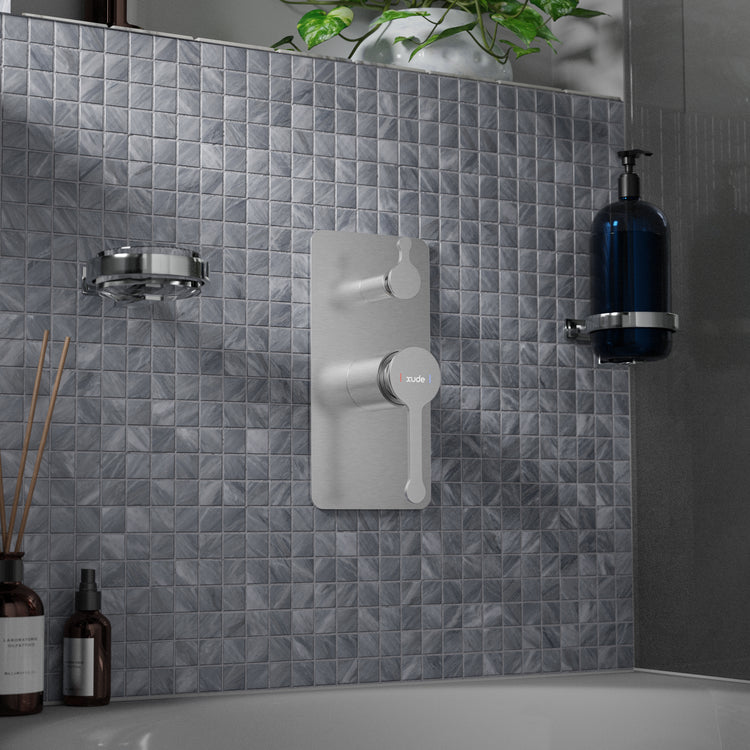 LussoVita Shower/Bath Mixer with Diverter - Brushed Nickel
