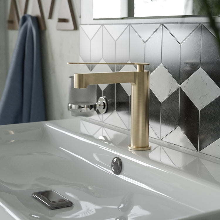LussoVita Basin Mixer - Matt Gold