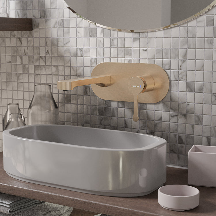 LussoVita Wall Mixer - Matt Gold