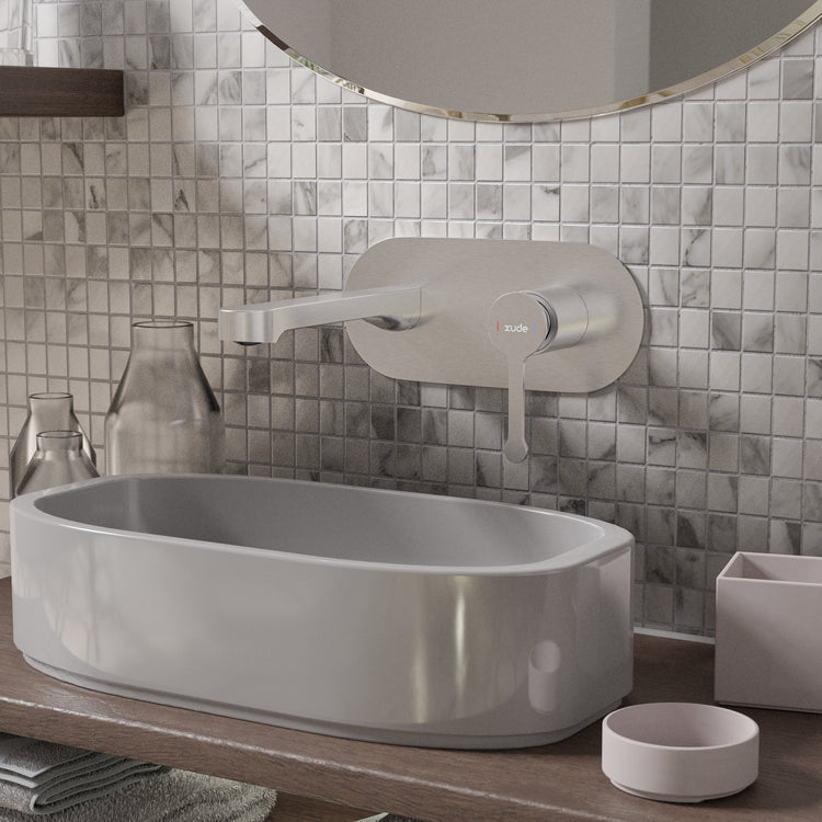 LussoVita Wall Mixer - Brushed Nickel