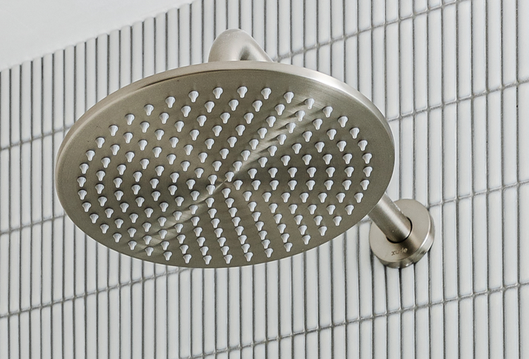 Brass 250mm Rain Shower - Brushed Nickel