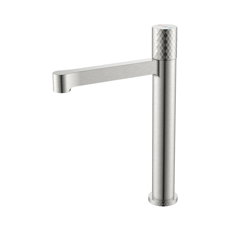 LussoVita Tall Basin Mixer - Brushed Nickel