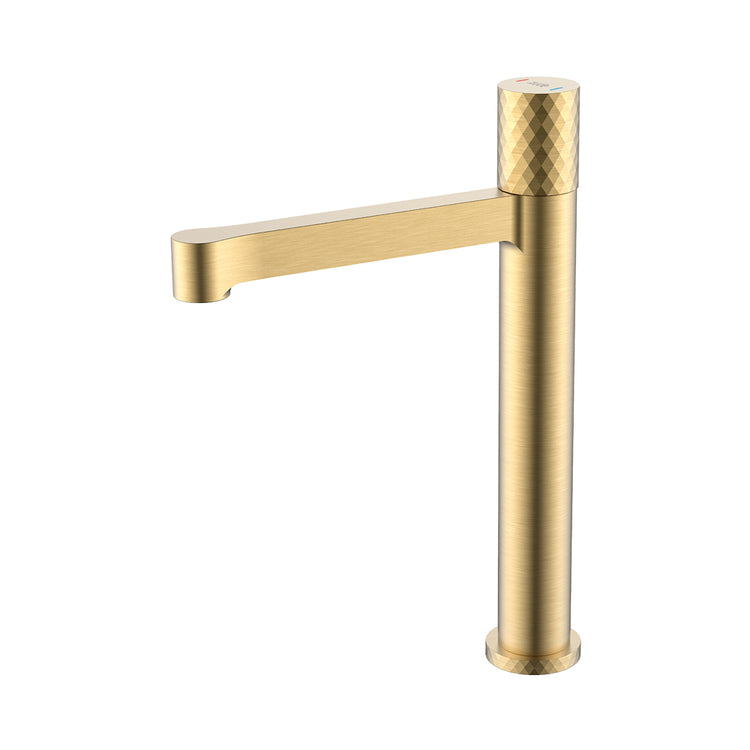LussoVita Tall Basin Mixer - Matt Gold