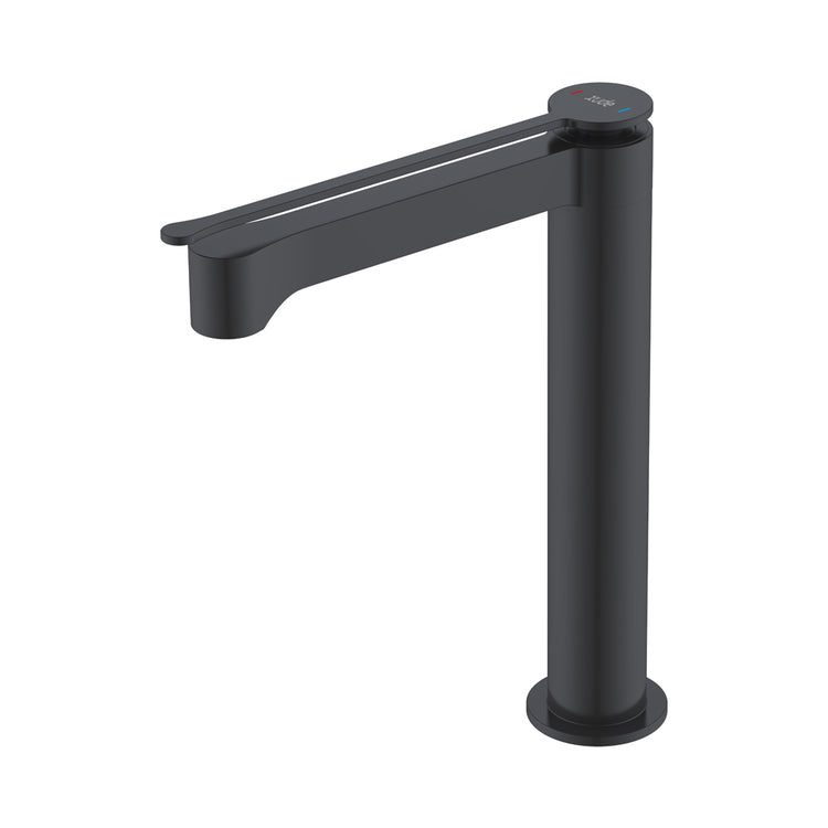 LussoVita Tall Basin Mixer - Matt Black