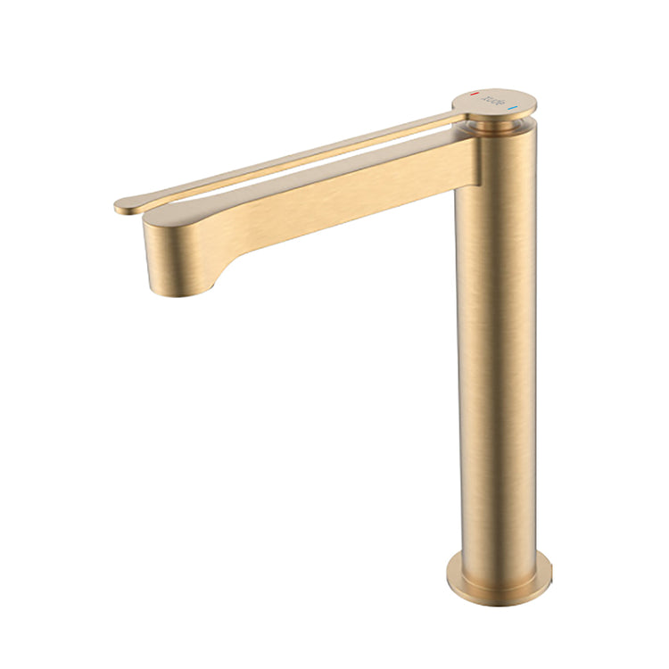 LussoVita Tall Basin Mixer - Matt Gold