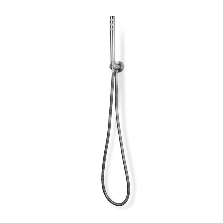 Brass Round Hand Shower Set - Brushed Nickel