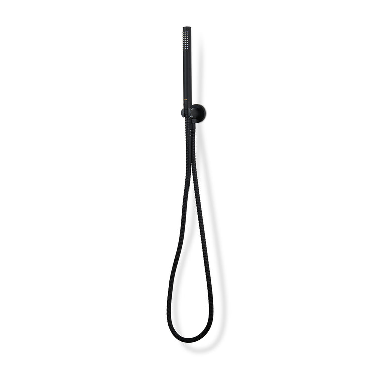 Brass Round Hand Shower Set - Matt Black