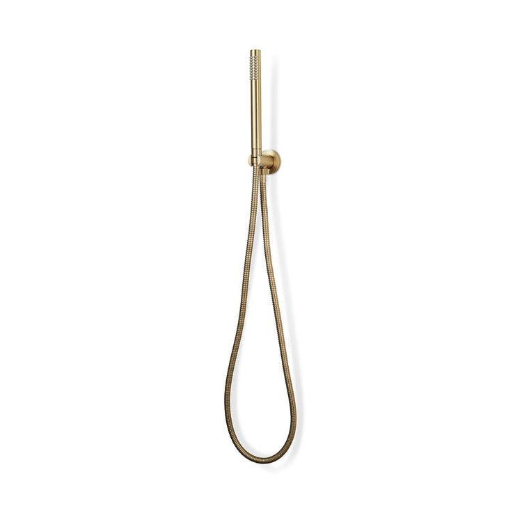Brass Round Hand Shower Set - Matt Gold