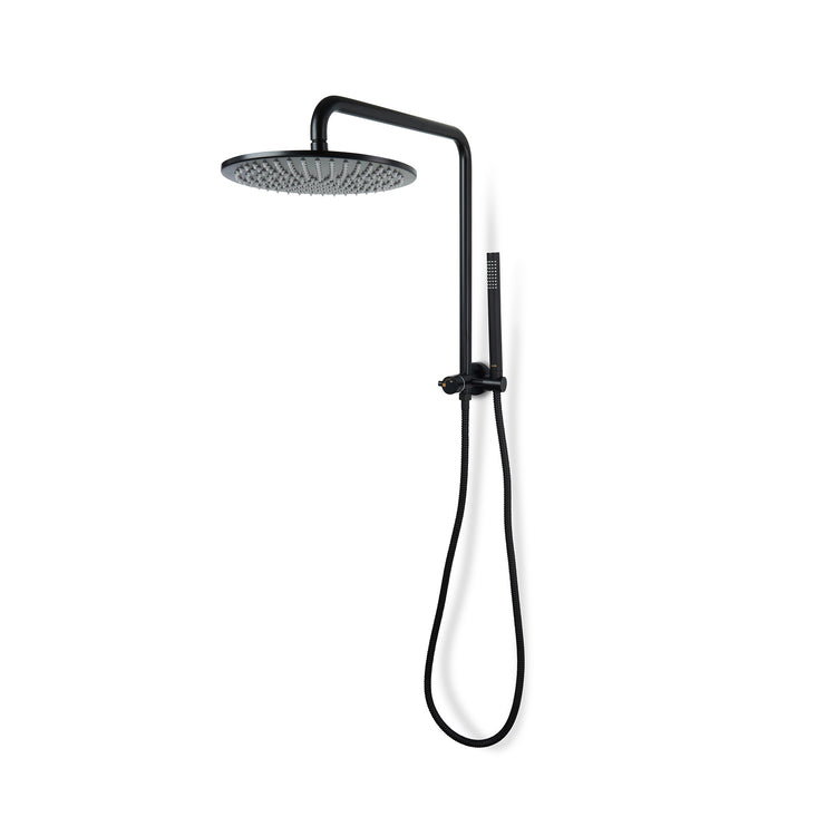 Brass 250mm Rain Shower - Matt Black