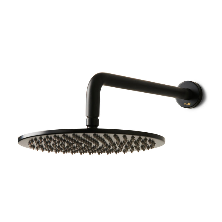 Brass 250mm Rain Shower - Matt Black