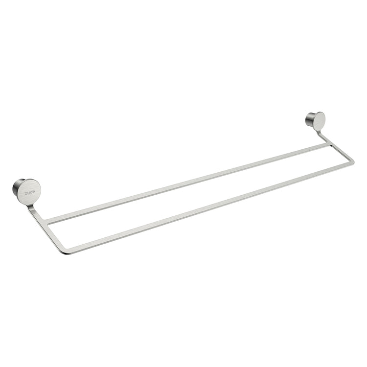 LussoVita Double Towel Rail - Brushed Nickel