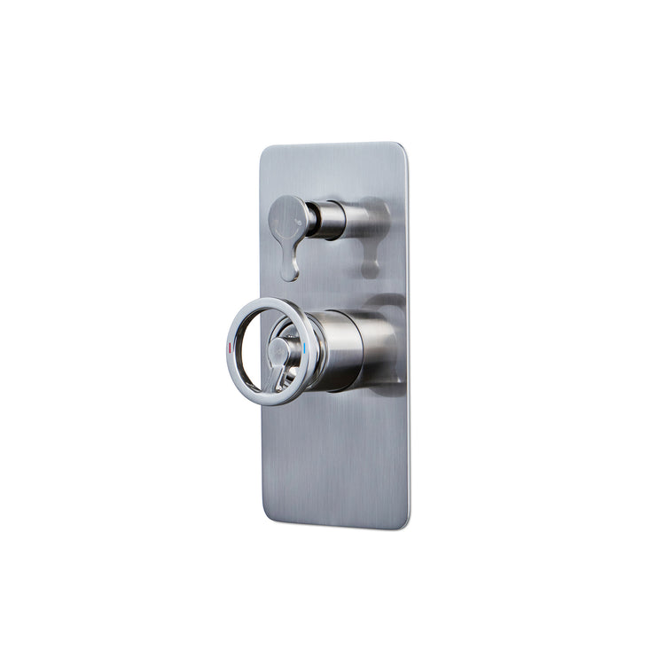 LussoVita Shower/Bath Mixer with Diverter - Brushed Nickel