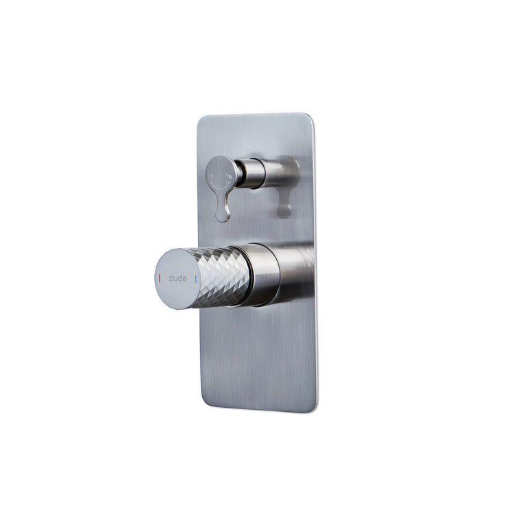 LussoVita Shower/Bath Mixer with Diverter - Brushed Nickel
