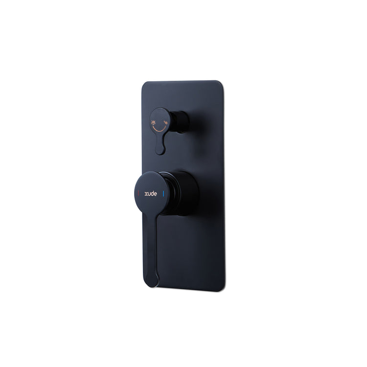 LussoVita Shower/Bath Mixer with Diverter - Matt Black