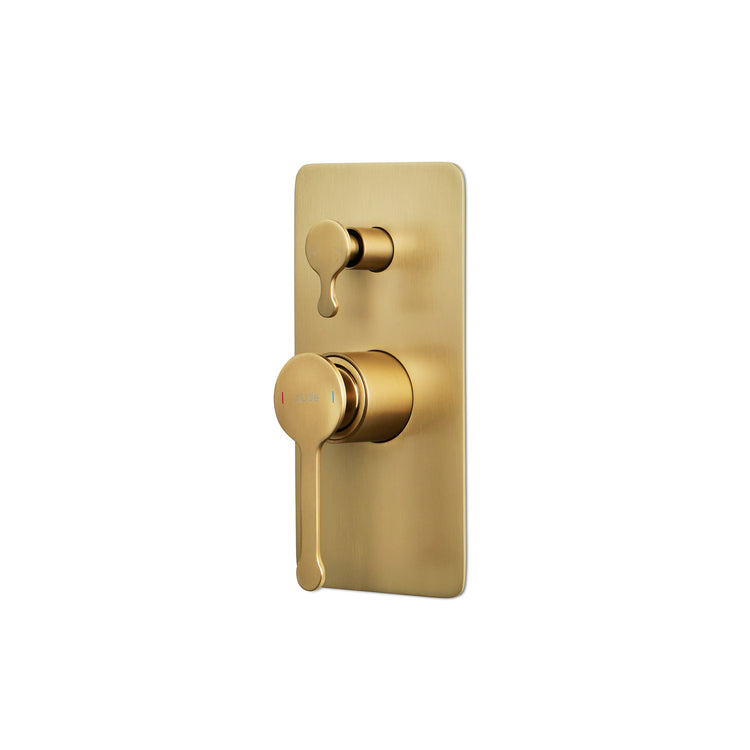 LussoVita Shower/Bath Mixer with Diverter - Matt Gold