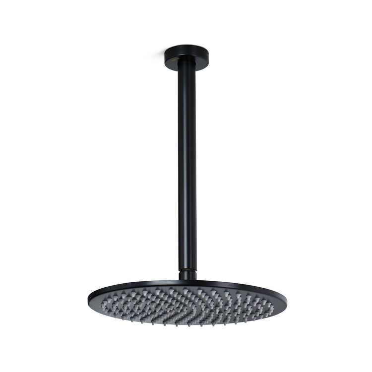 Brass 250mm Rain Shower - Matt Black