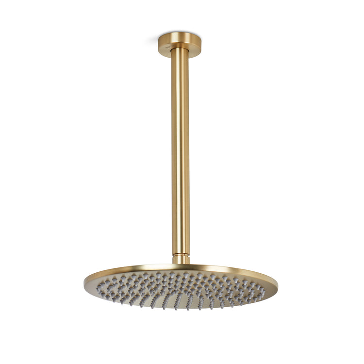 Brass 250mm Rain Shower - Matt Gold